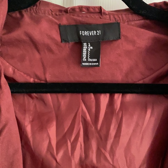 Forever 21 L red utility anorak coat - Picture 2 of 2